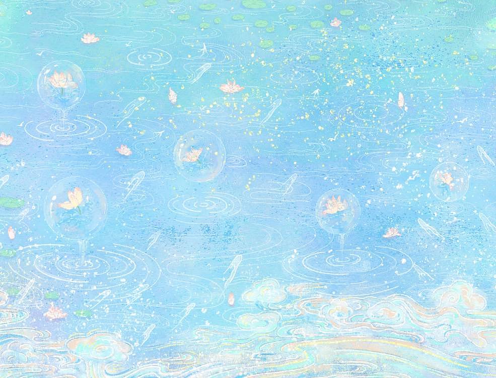 国风插画——《仙山玉池图》