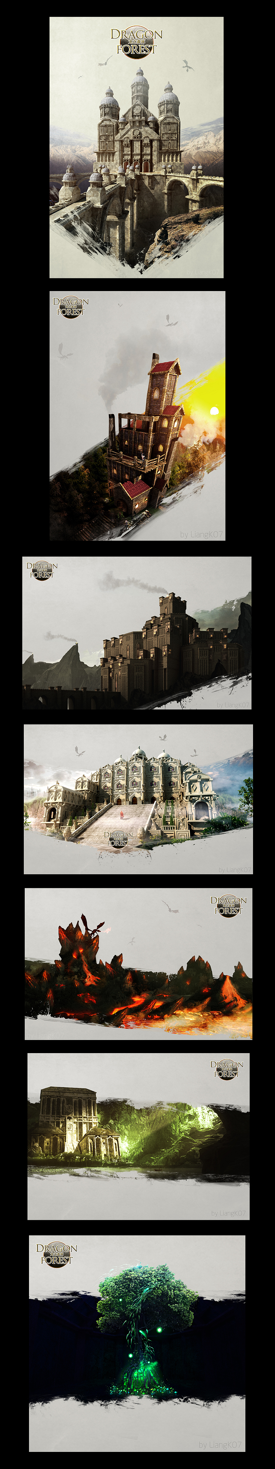龙之森林系列原画（图ZMjU1MTM4NDA=） - 概念设定 - 站酷设计师liangko7原创素材 - 站酷ZCOOL