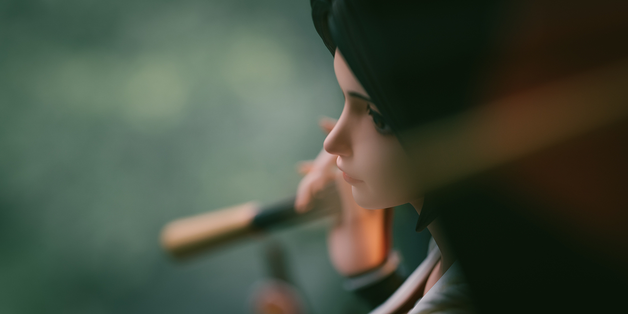 不知火舞雕像摄影