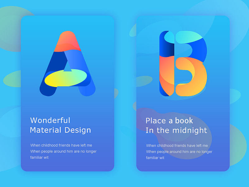 渐变风界面练习（图ZODQ0NDM1ODg=） - APP界面 - 站酷设计师Alan_wyp原创素材 - 站酷ZCOOL