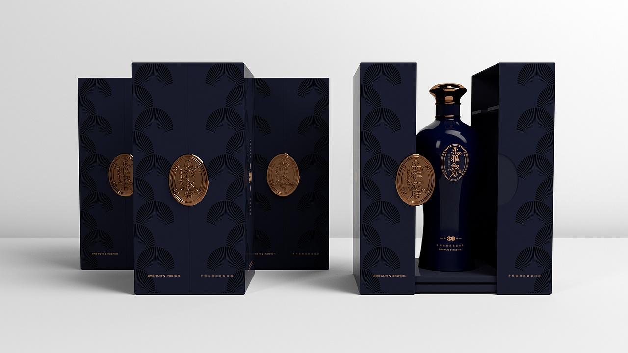白酒包装-柔雅叙府升级包装设计（图ZMTE1NjYwMzU2） - 包装 - 站酷设计师刘旭创意原创素材 - 站酷ZCOOL