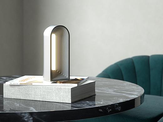 觉一清水混凝土渐光台灯