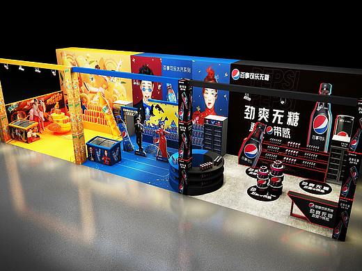 品牌饮品活动摊位设计3D效果图