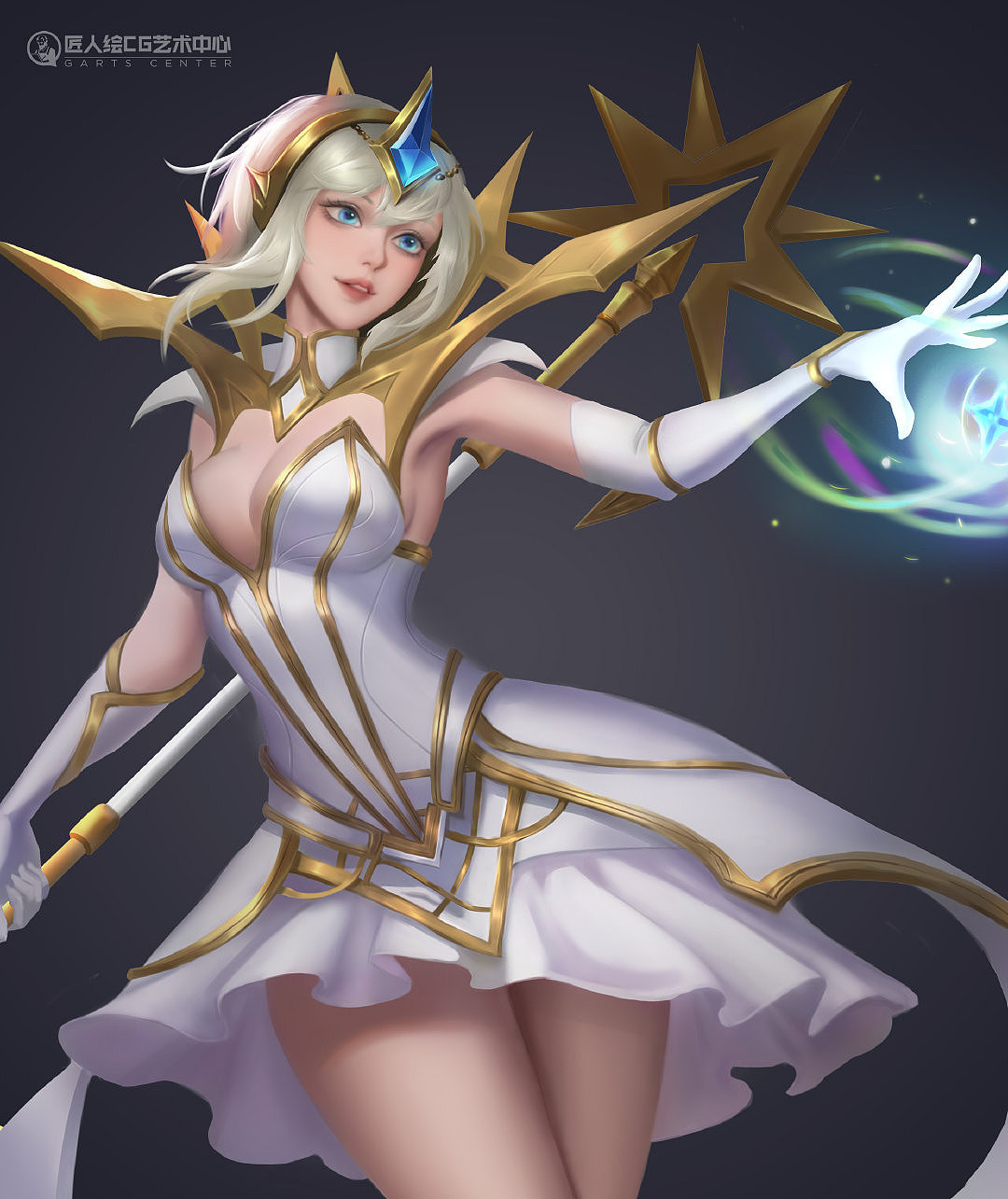 英雄联盟中光辉女郎拉克丝的大元素使皮肤