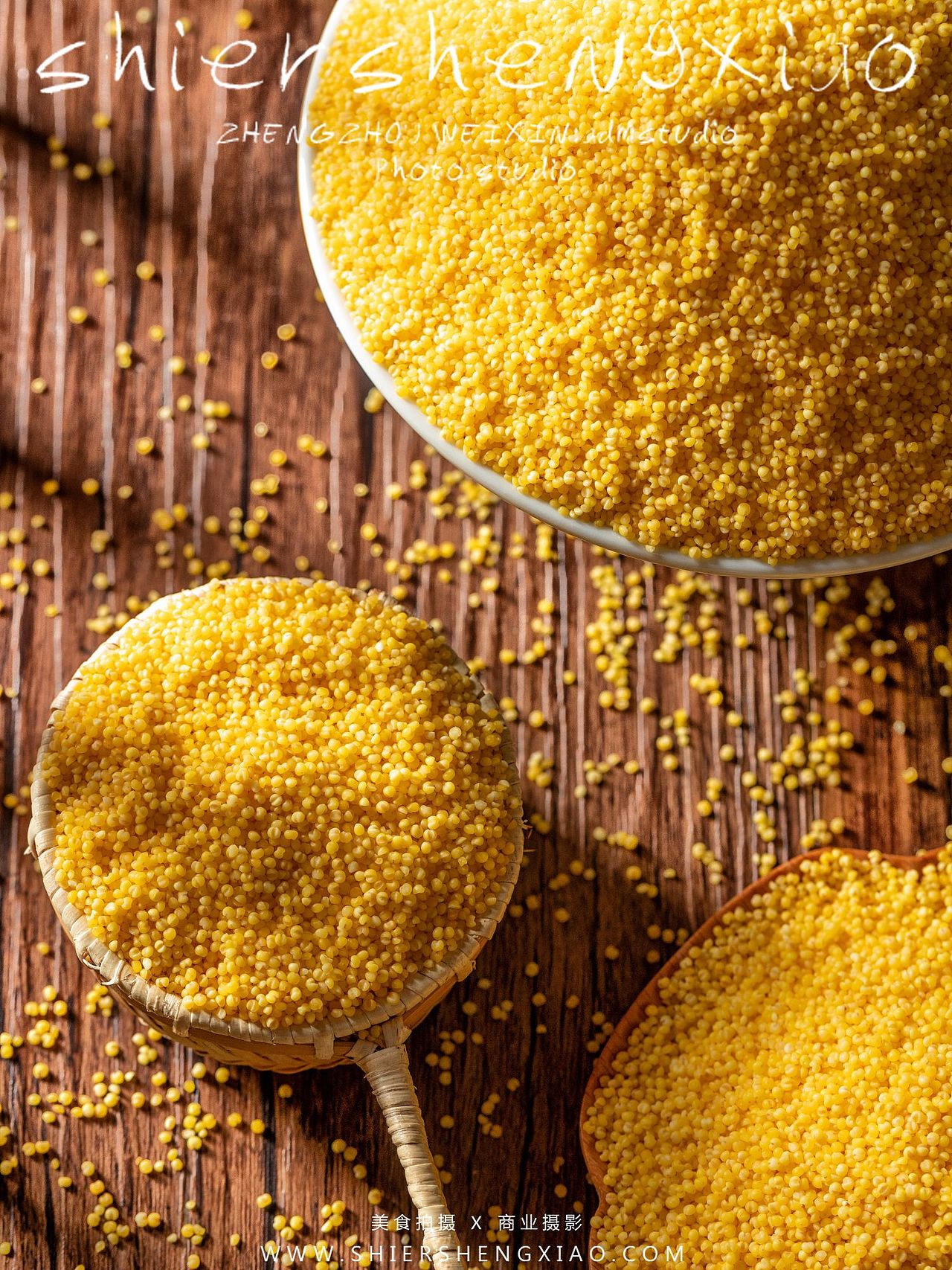 给谷子小米拍组金黄色复古微距写真（图ZMzY0NDM0NjYw） - 美食摄影 - 站酷设计师张廓原创素材 - 站酷ZCOOL