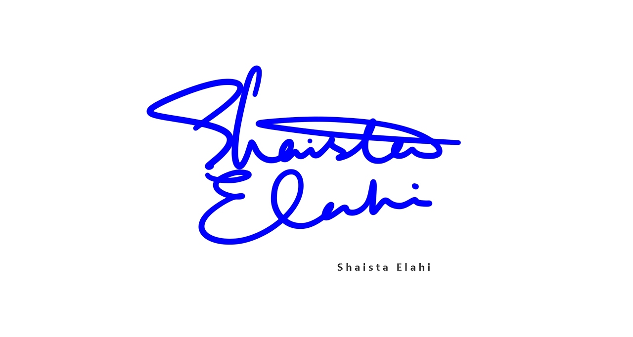英文签名设计案例丨Shaista Elahi近百种签名设计方案