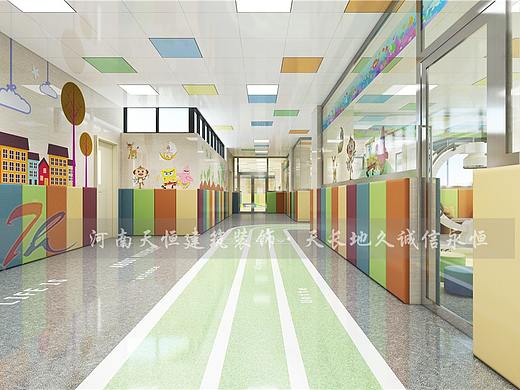  郑州大型幼儿园装修设计效果图须知天恒装饰专业出品