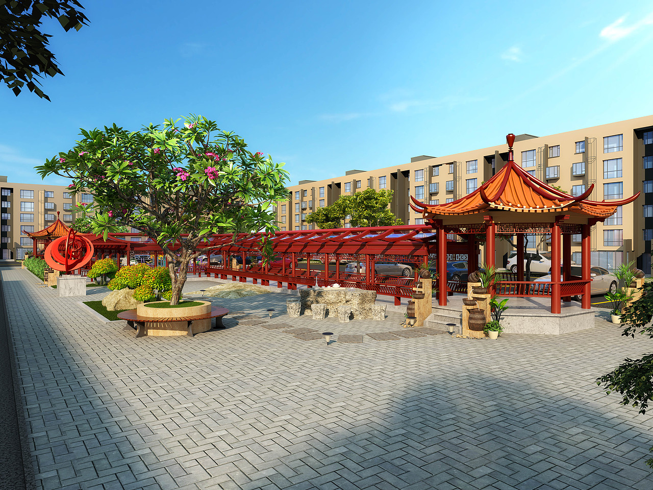 社区绿化改造项目效果图