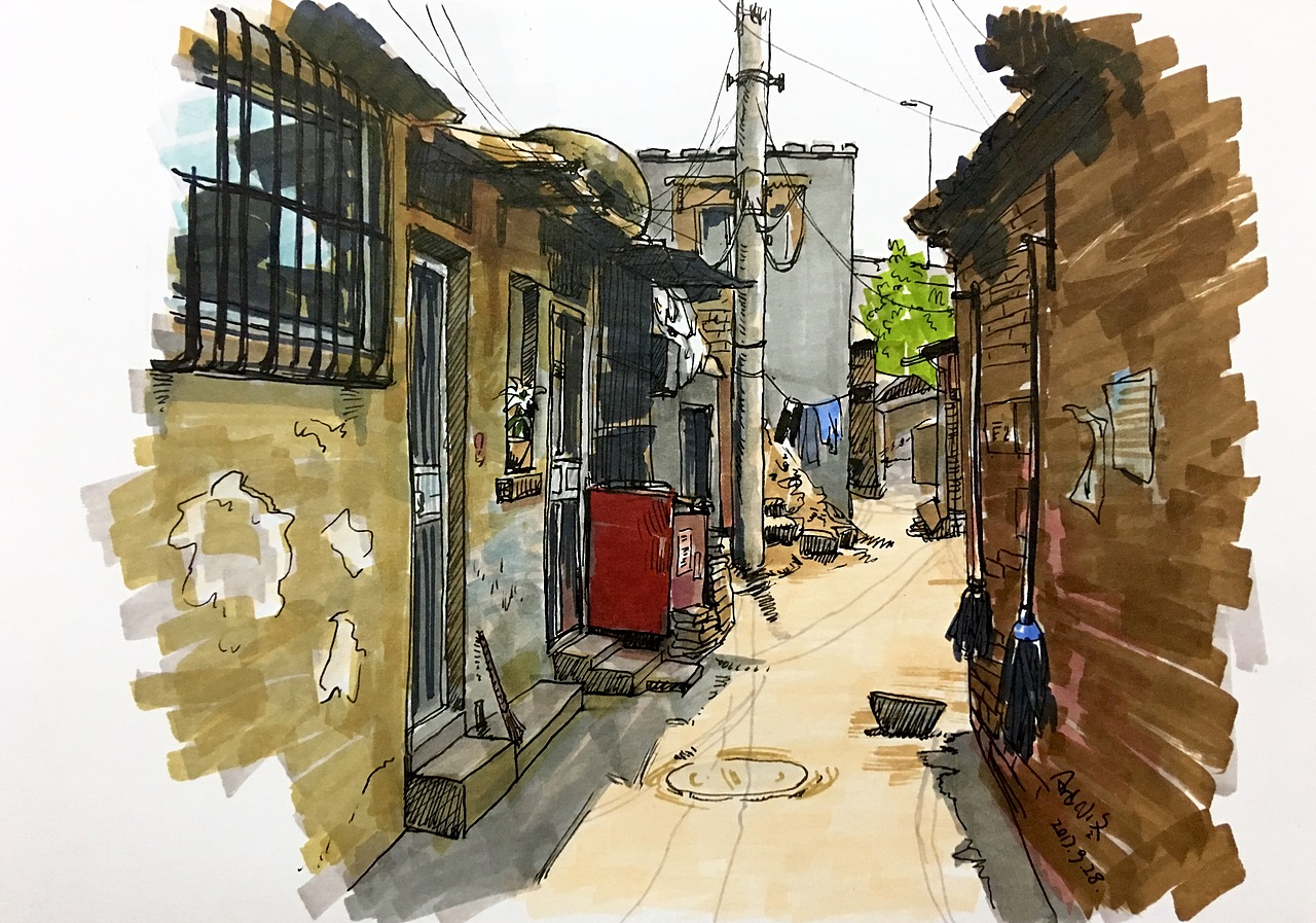 示范的马克笔画作,马克笔不仅是画效果图,动漫,也能画写实绘画噢!