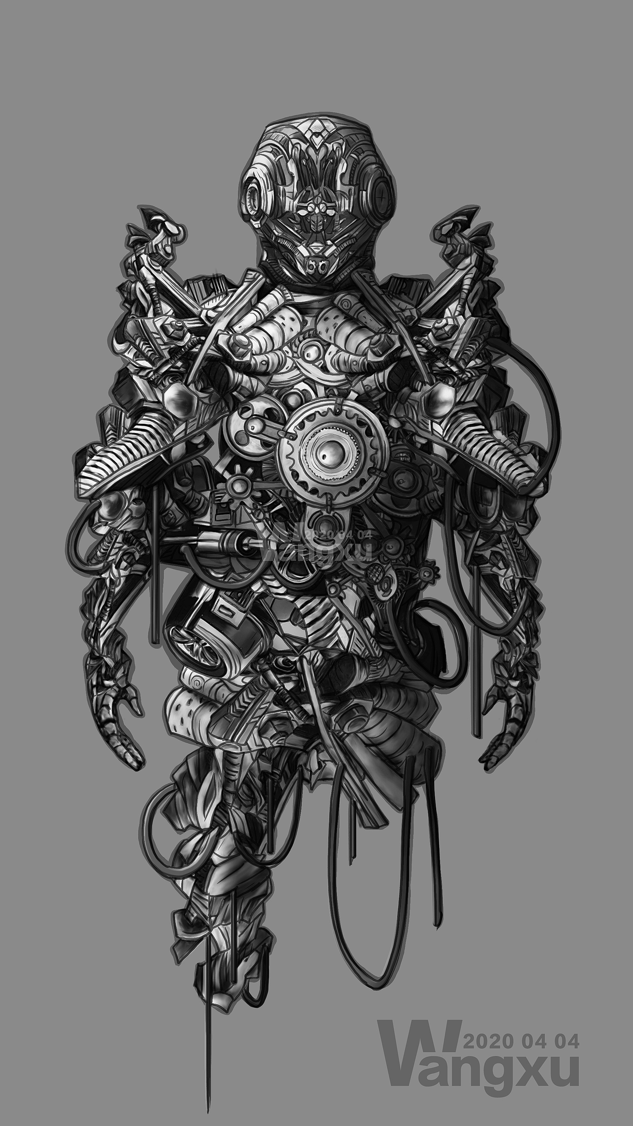 机械人物设定|插画|概念设定|x王二小_原创作品-站酷zcool