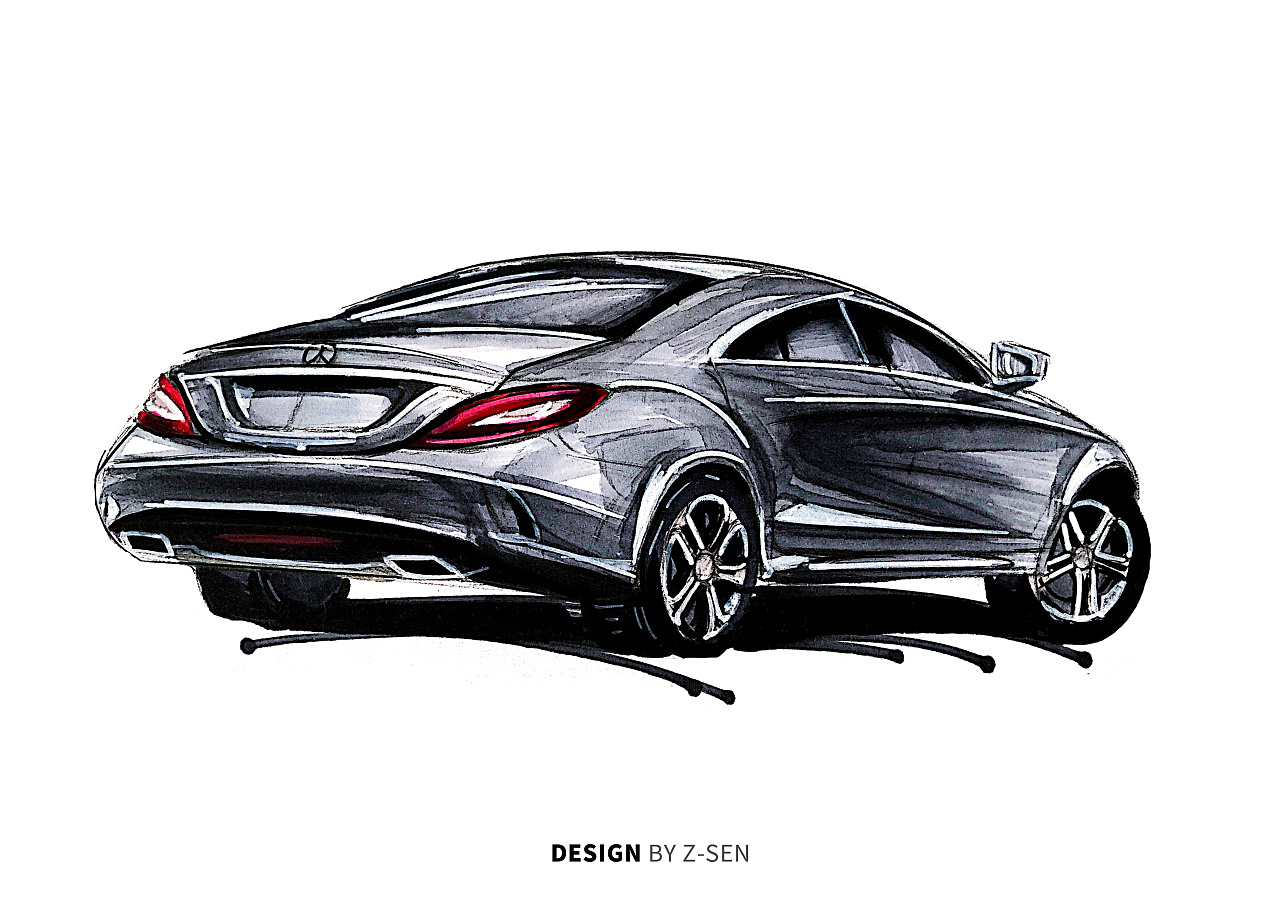 汽车-手绘效果图