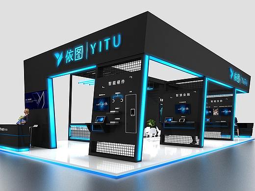 科技展会设计3D效果图