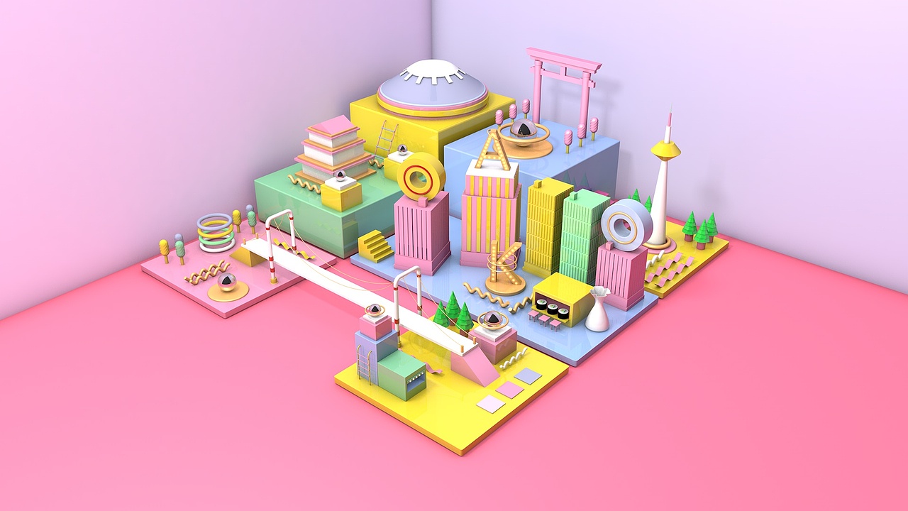 C4D小场景（图ZMTEwNjIxODIw） - 场景 - 站酷设计师AkiKohane原创素材 - 站酷ZCOOL