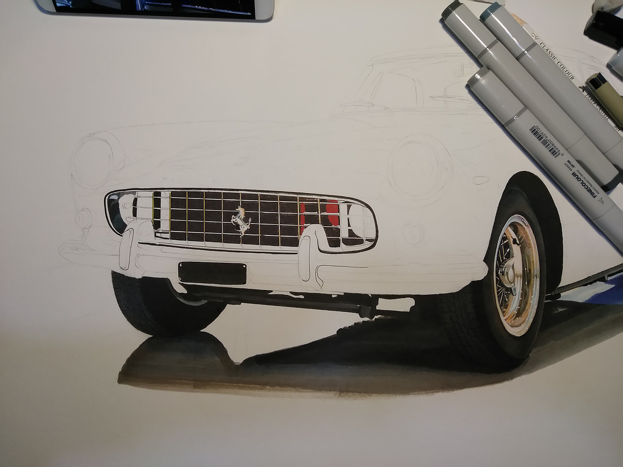Ferrari 250GT（图ZMTIzMTE1MTMy） - 艺术插画 - 站酷设计师xyikai吉原创素材 - 站酷ZCOOL