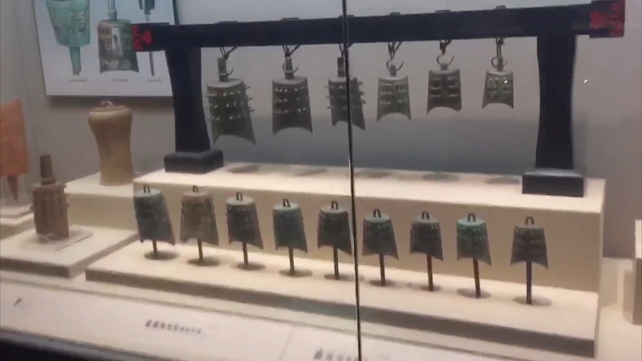 手机拍摄的展览馆视频