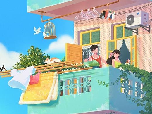 番茄西西-老房子的陽(yáng)臺(tái)（附視頻過程）（個(gè)人主頁(yè)-ZNTI2NzE3MDA=） - 創(chuàng)作習(xí)作 - 站酷設(shè)計(jì)師番茄西西x原創(chuàng)素材 - 站酷ZCOOL