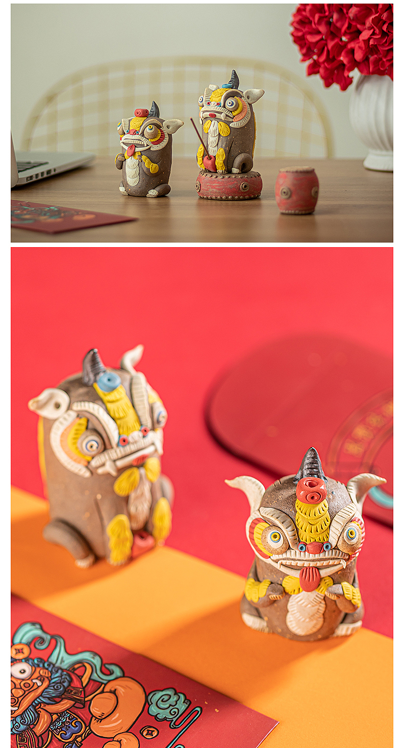 器十二 原创手工陶瓷醒狮茶宠香插摆件（图ZMTkyMTk1MDQw） - 其他手工艺 - 站酷设计师器十二原创素材 - 站酷ZCOOL