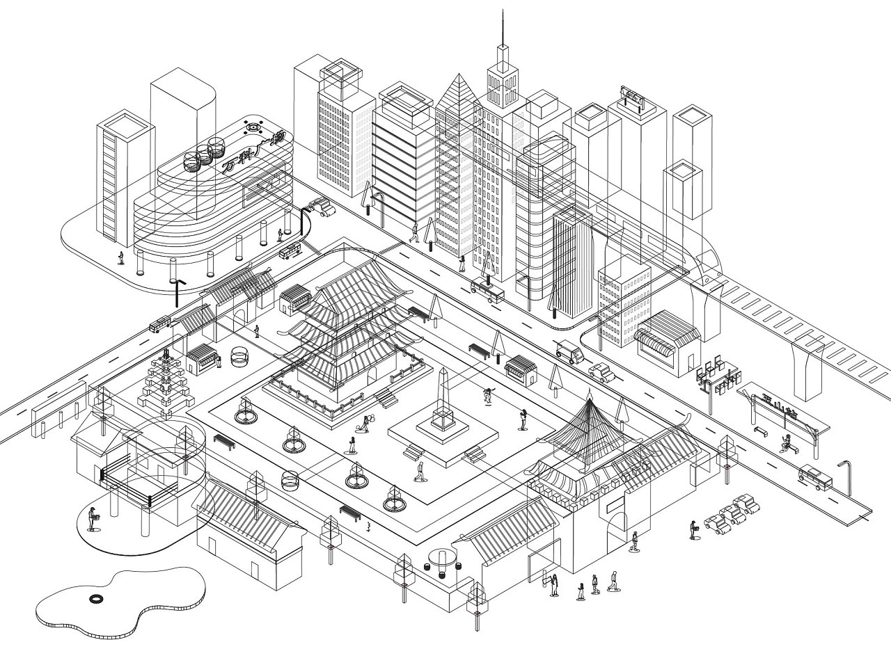 城市规划图简笔画图片