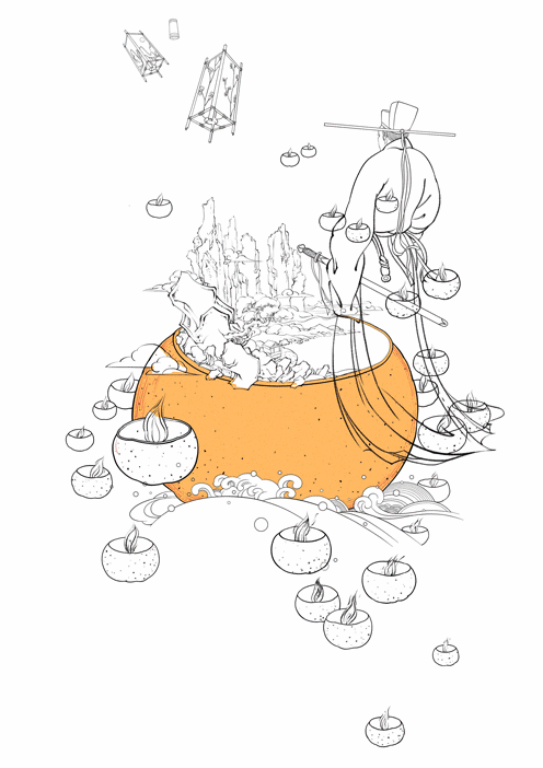 黄岩蜜桔品牌宣传系列插画(图ZMTM1NjE0ODI0) - 商业插画 - 站酷设计师特浓TN原创素材 - 站酷ZCOOL