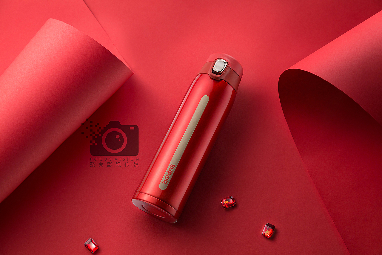苏泊尔保温杯。（图ZMTUyMDYzMjk2） - 产品摄影 - 站酷设计师聚象影视传媒原创素材 - 站酷ZCOOL