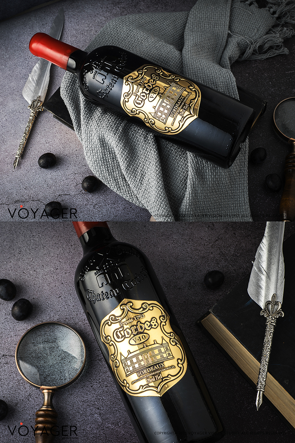 产品拍摄红酒x卡图磨坊波尔多老风车