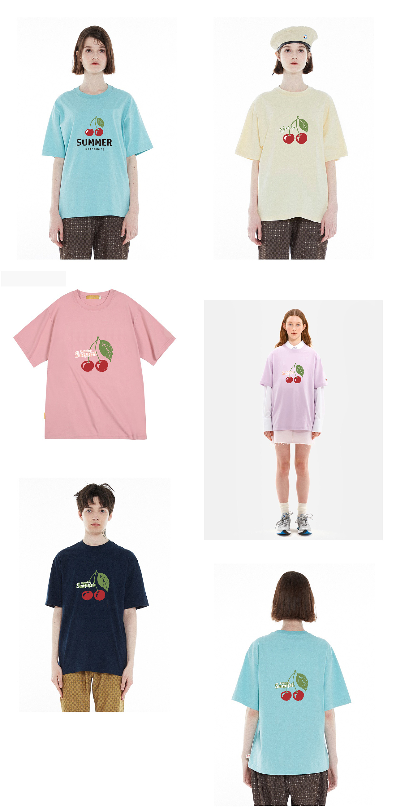 T恤图案设计 樱桃 夏天服饰图案