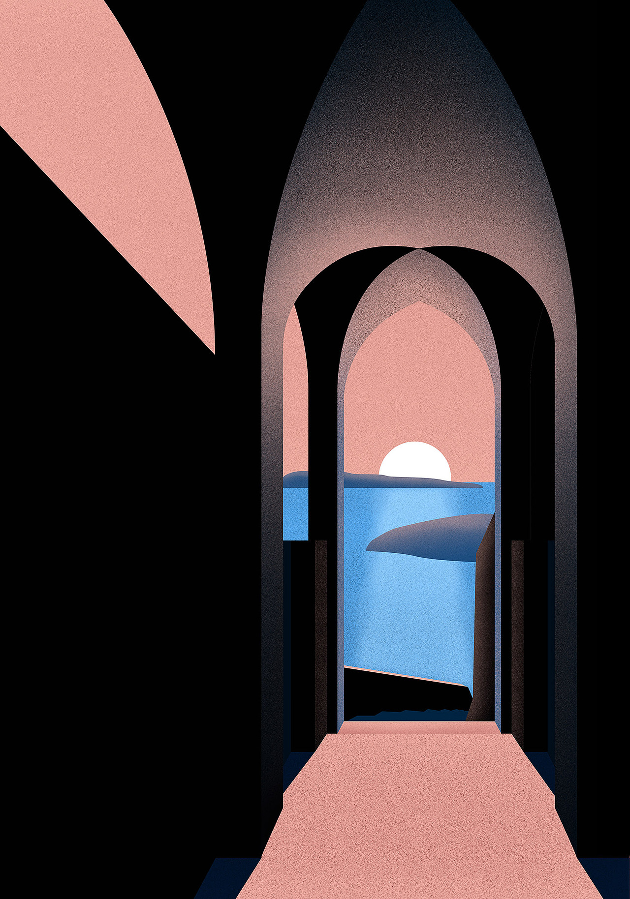 希腊，这辈子一定要去的地方 冷暖的绝色搭配，给人强烈的代入感，这是我最喜欢的颜色搭配之一（图ZNTQ2OTI0Mjg=） - 艺术插画 - 站酷设计师珊瑚海的光芒原创素材 - 站酷ZCOOL