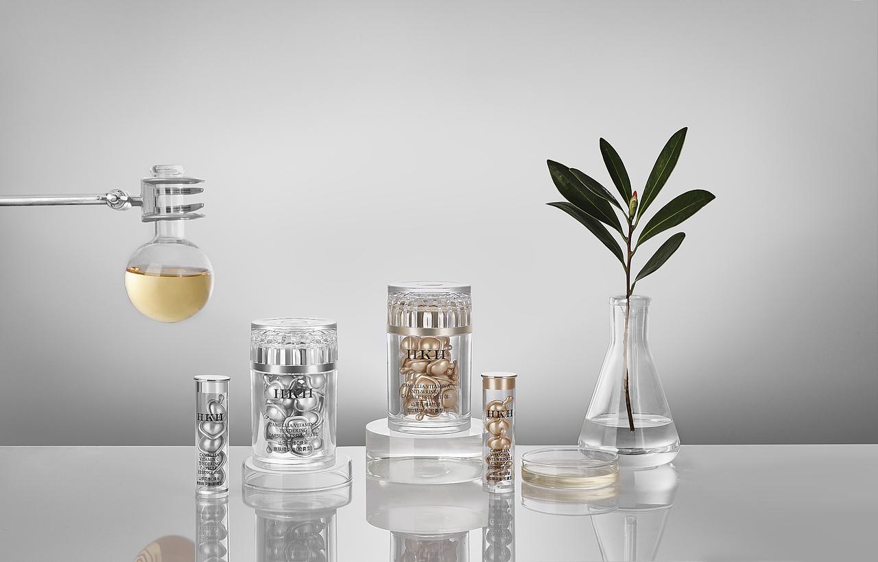 美妆产品拍摄后期 护肤品产品摄影 精华油胶囊