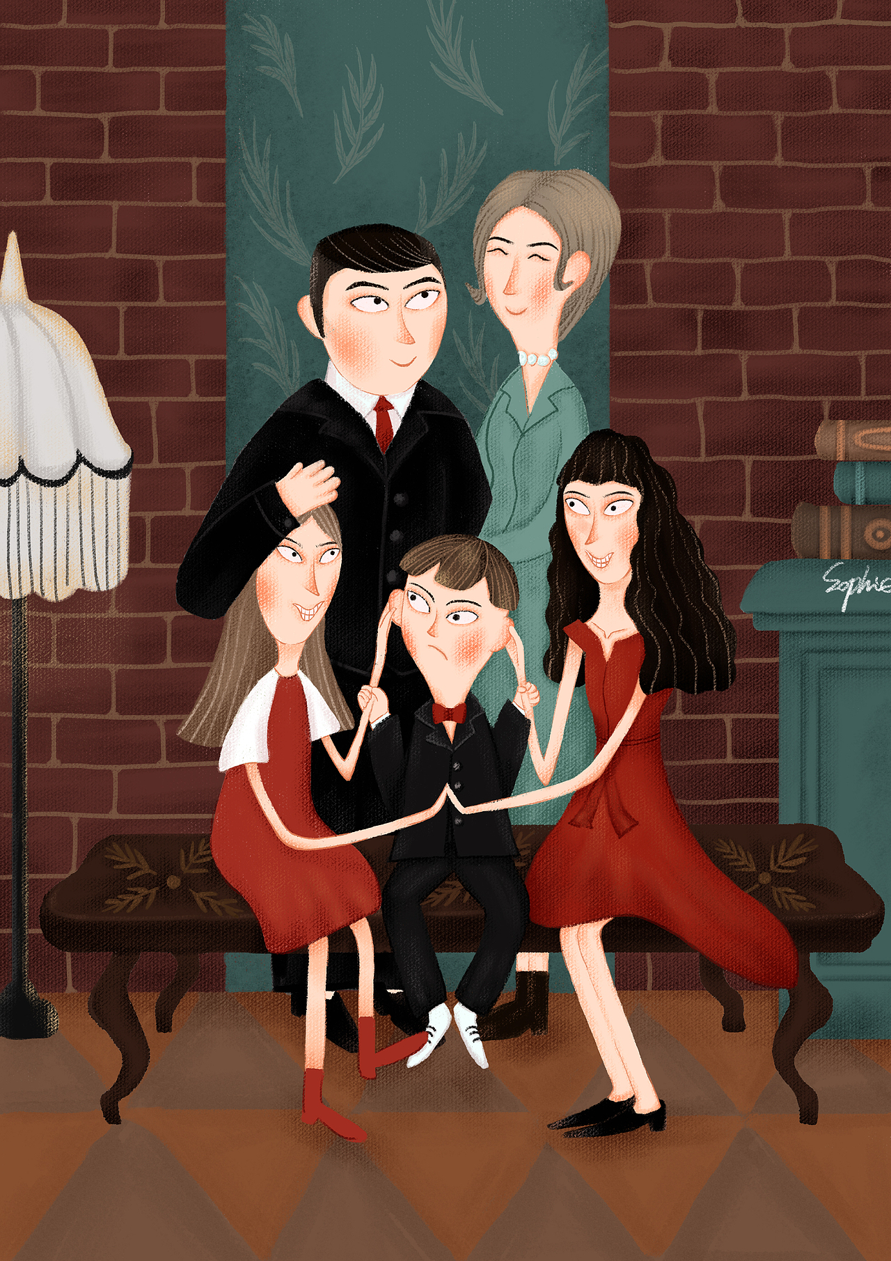 插画——全家福（图ZMTU1MzE3MjAw） - 创作习作 - 站酷设计师SophieDml原创素材 - 站酷ZCOOL