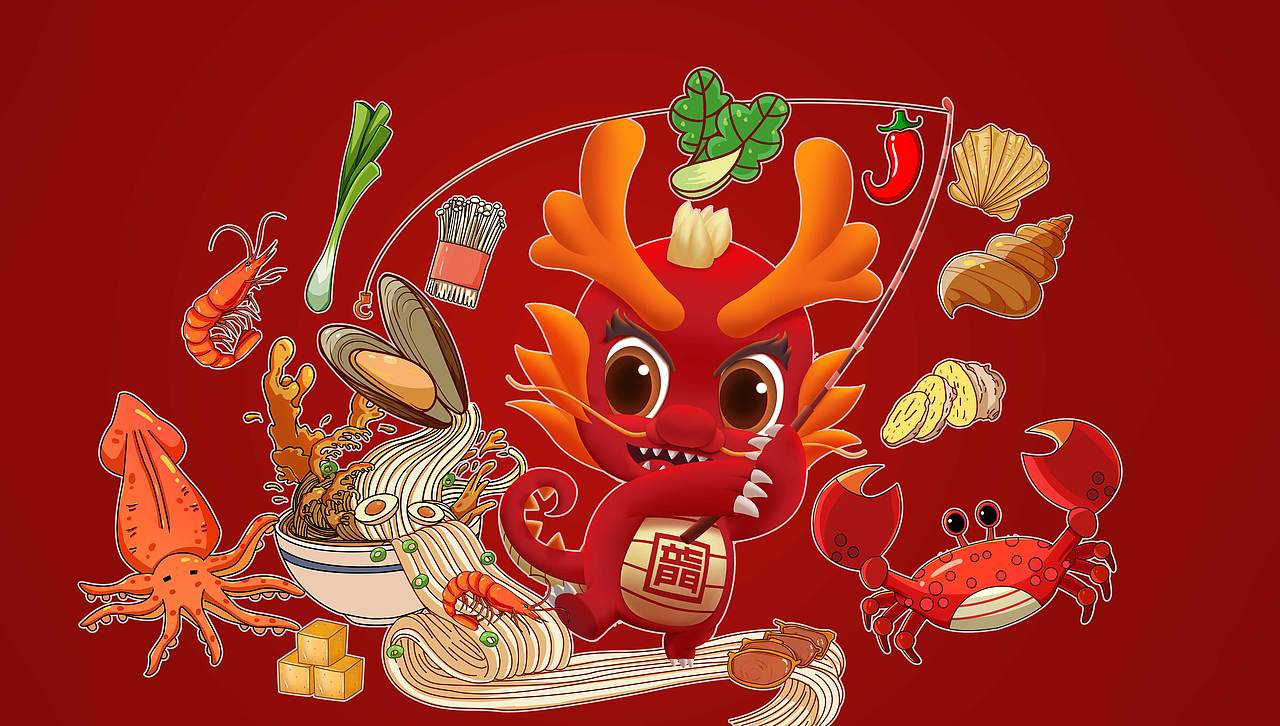 龙门花甲品牌ip小龙人 包裝設計