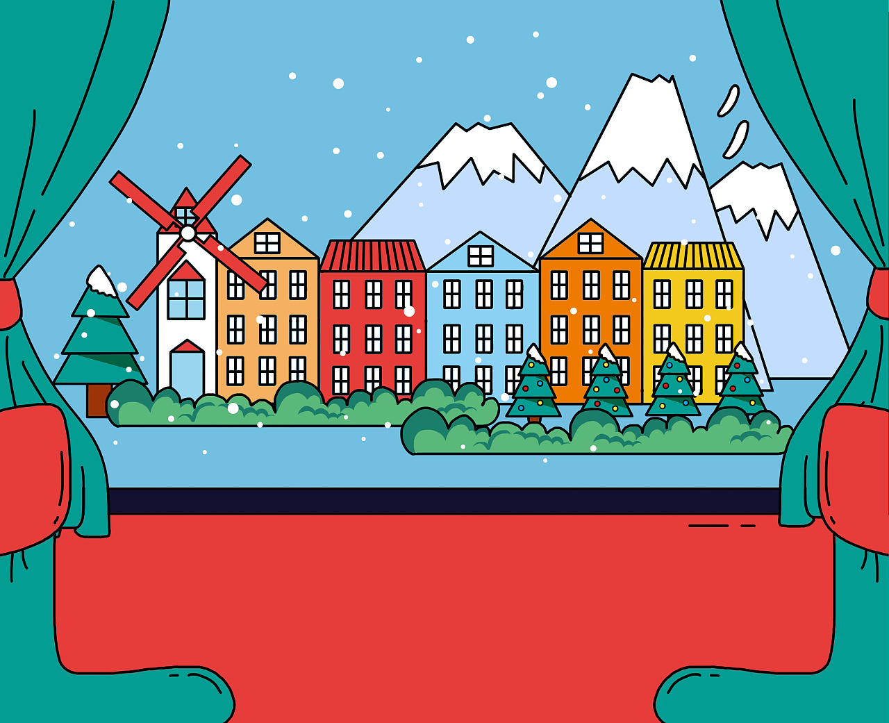 2017杭州来福士圣诞插画