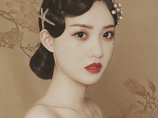 人物工笔画效果精修