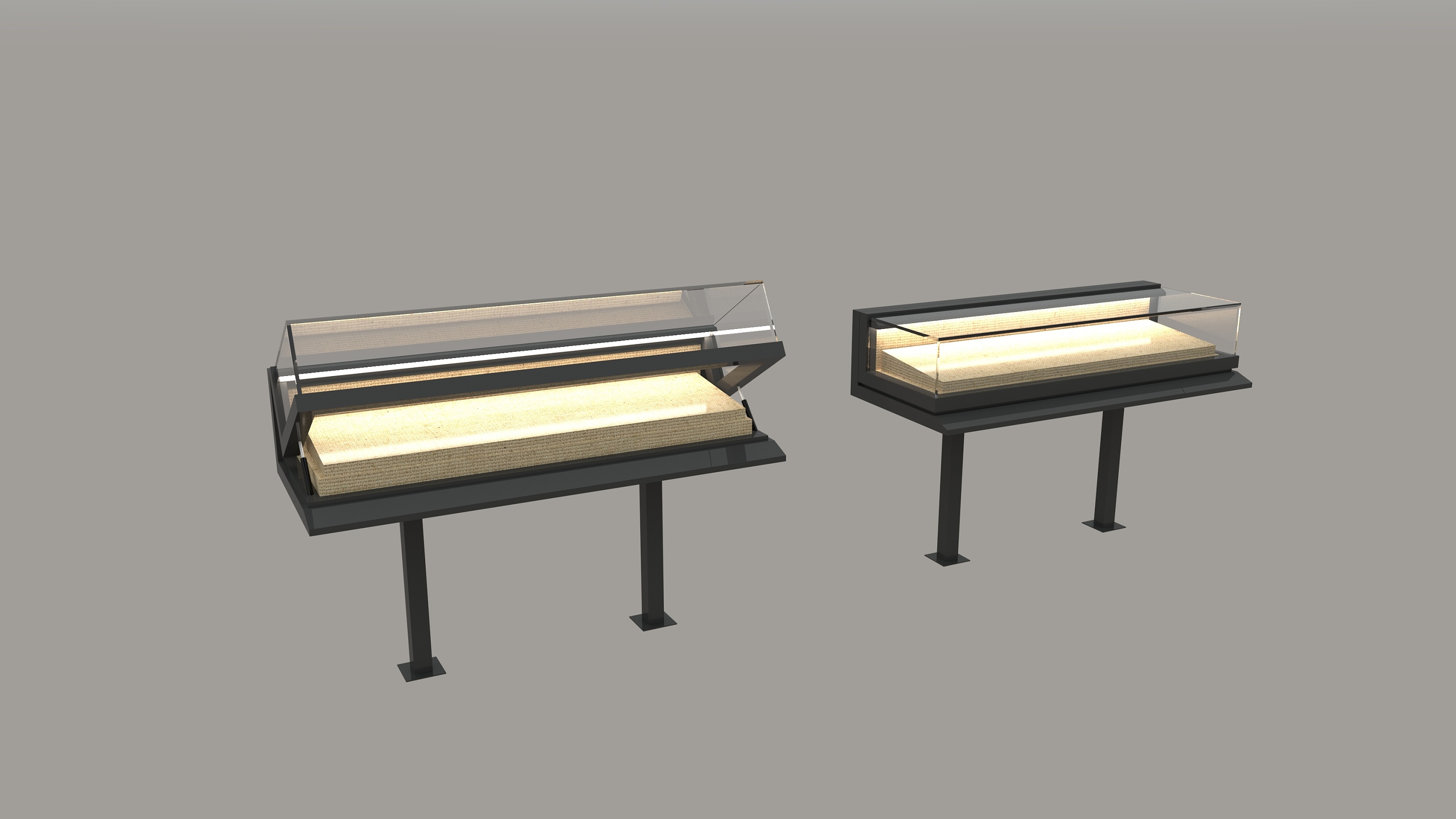 悬挑俯视柜效果图