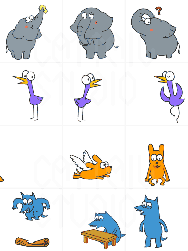 【貓尾草工作室】一天一故事表情大禮包（圖ZNDI5NzcyNjg=） - 動畫片 - 站酷設(shè)計師貓尾草工作室原創(chuàng)素材 - 站酷ZCOOL