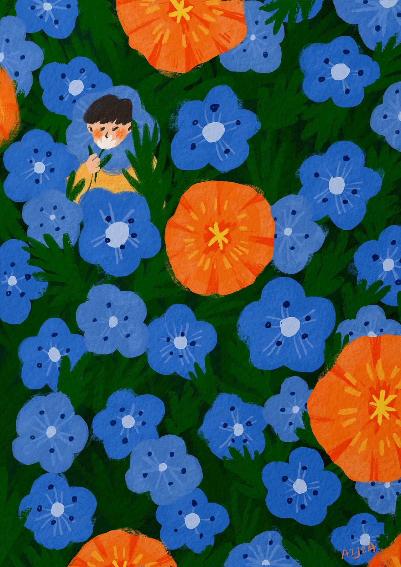 2019植物園插畫習作（圖ZMTk1MTc4ODEy） - 創(chuàng)作習作 - 站酷設計師AIJIA奶茶佳原創(chuàng)素材 - 站酷ZCOOL