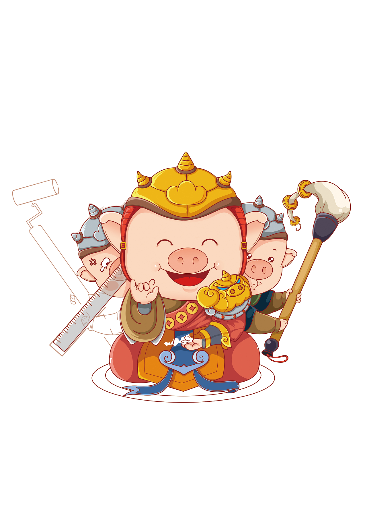 我是二师兄@2014年吉祥物征集大赛t恤