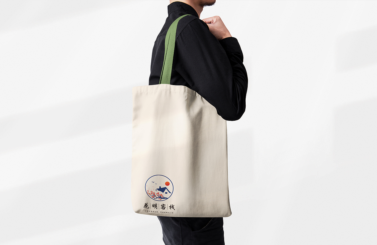 客栈民宿品牌设计手绘古风logo图案设计