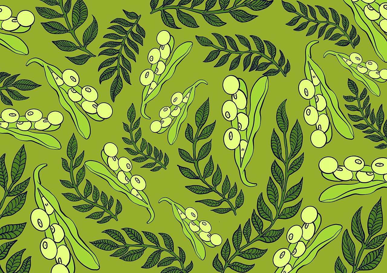 手绘复古植物纹样|平面|图案|haha_hsy - 原创作品 - 站酷 (zcool)