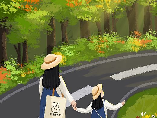 《与甯小姐的旅行》系列插画（个人主页-ZNTU1NzUyMzI=） - 创作习作 - 站酷设计师米斯汀Mistin原创素材 - 站酷ZCOOL