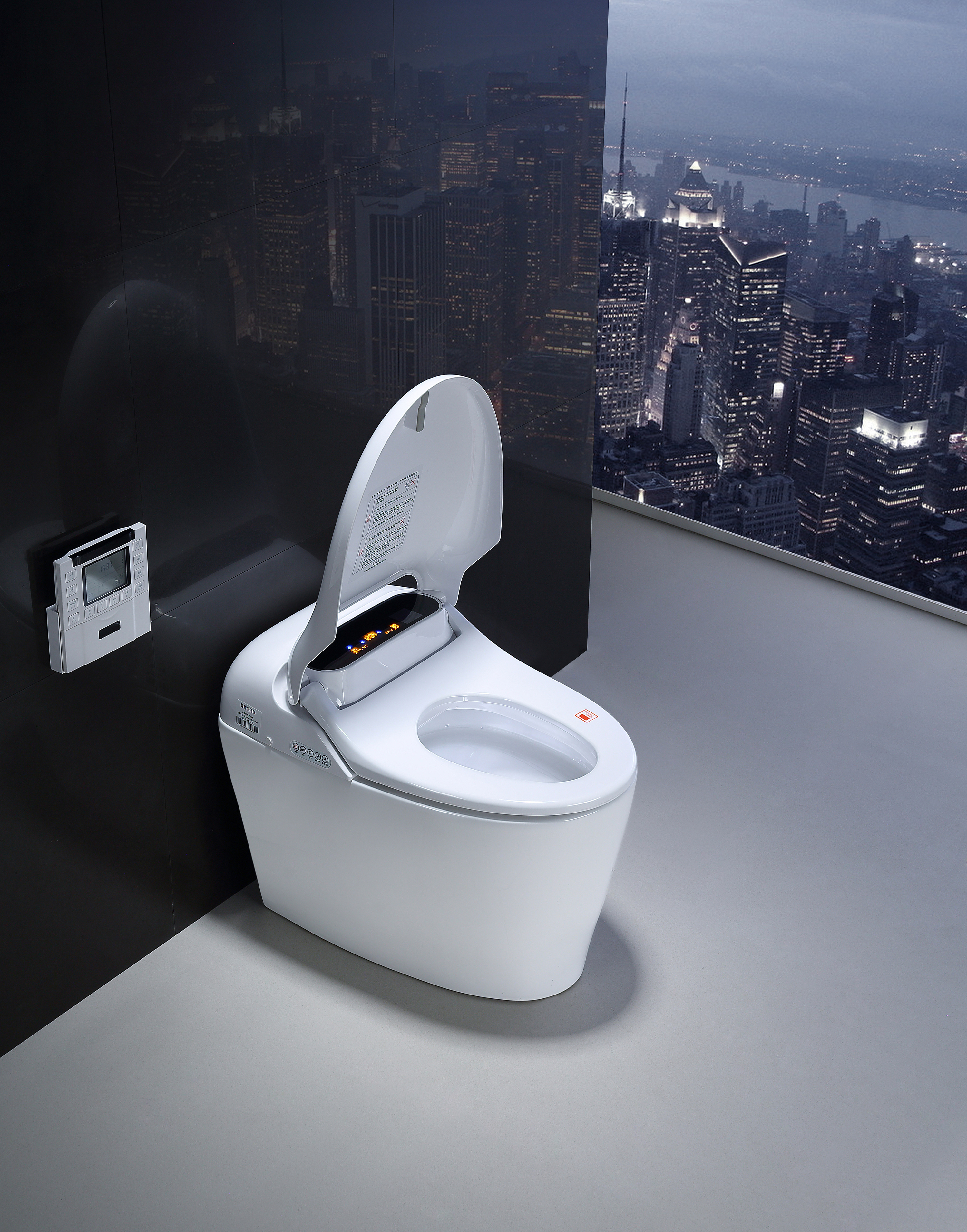 产品摄影:摩登都市风夜景智能马桶
