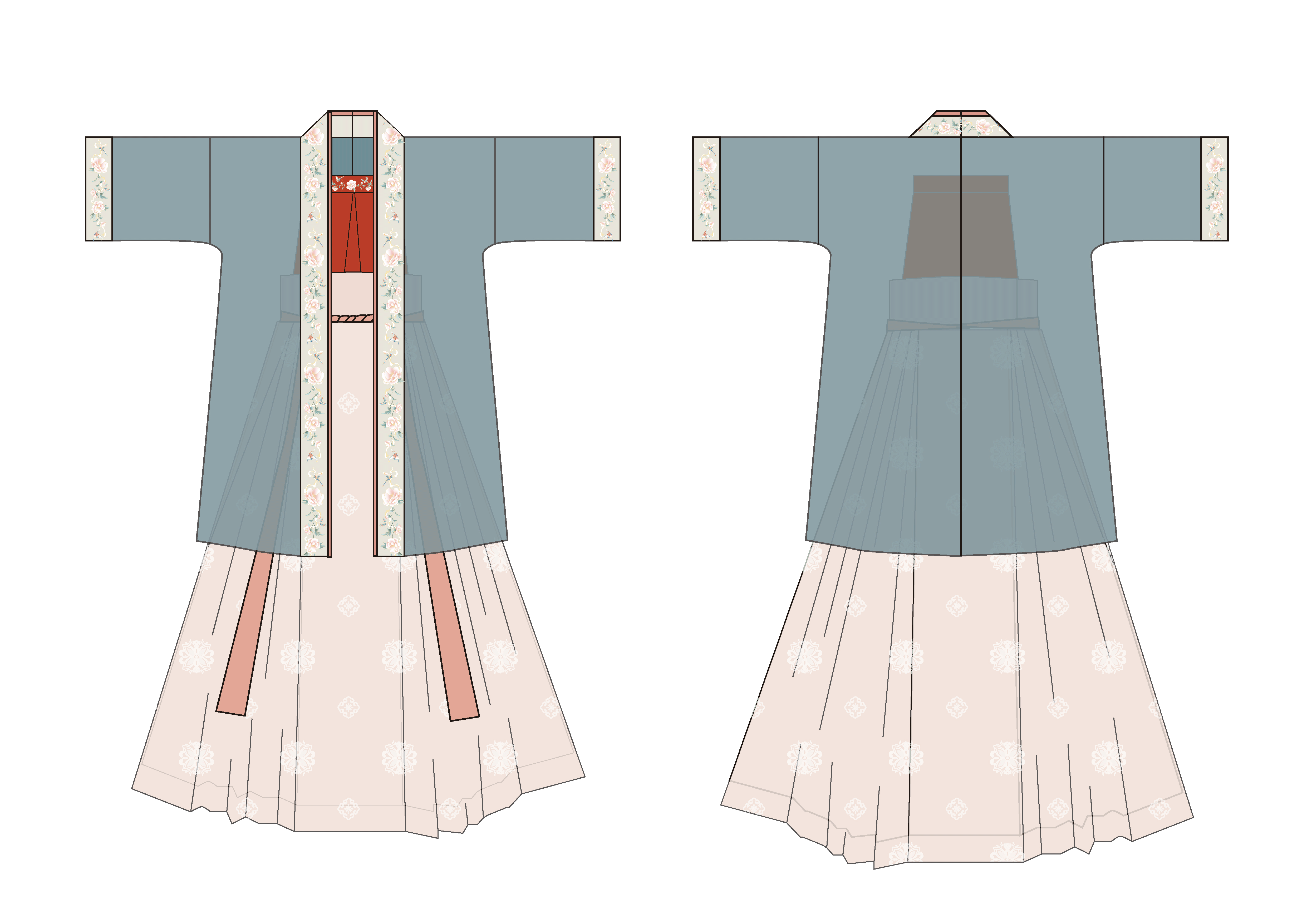【牡丹亭】宋制汉服（图ZMjQ0MzU5NzY4） - 其他服装 - 站酷设计师俏俏鸭原创素材 - 站酷ZCOOL