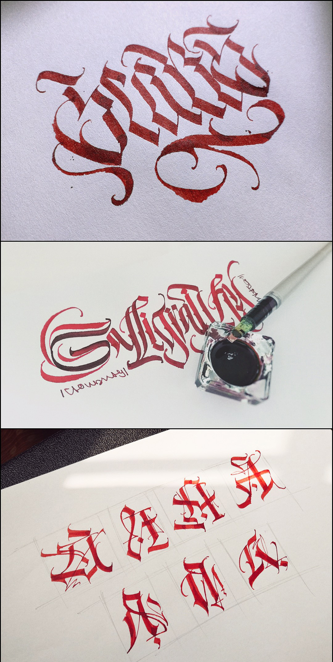 Calligraphy丨 英文书法年度总结丨平行笔部分丨2018