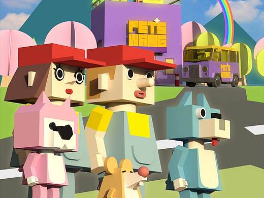 PETS WANG寵物店品牌視覺元素設(shè)計（個人主頁-ZMzYyNjg3NzI=） - IP形象 - 站酷設(shè)計師南京多喜工業(yè)設(shè)計原創(chuàng)素材 - 站酷ZCOOL