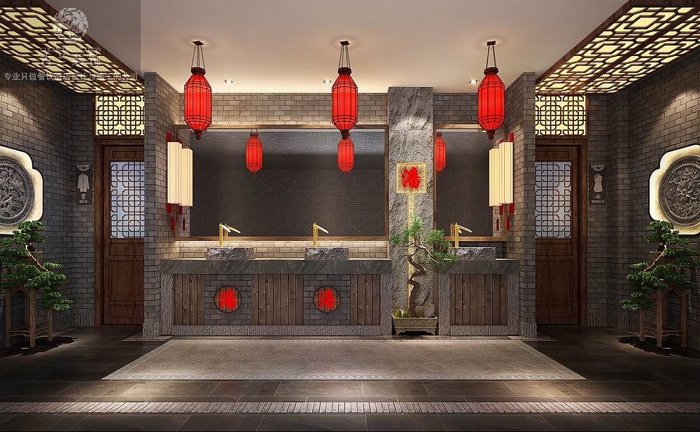 浙江湖州火锅店设计|中式风格火锅店【长兴潘府火锅店)（图ZMTkyMzA3MDky） - 家装设计 - 站酷设计师A成都火锅店_设计原创素材 - 站酷ZCOOL