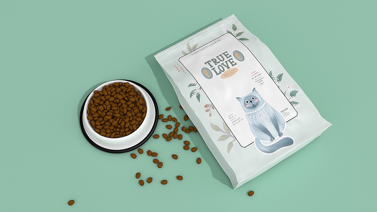 「 TRUE LOVE猫粮品牌」金质营养 · 承载全方位的呵护 ​​（图ZODE1MTkzOTI=） - 包装 - 站酷设计师你好大海品牌设计原创素材 - 站酷ZCOOL