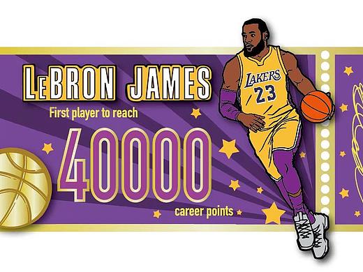 NBA詹姆斯40000分徽章