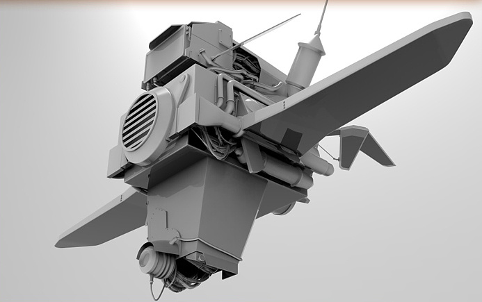 简单的一个朋克飞机高模练习|三维|机械/交通|桂大鑫鑫 - 原创作品