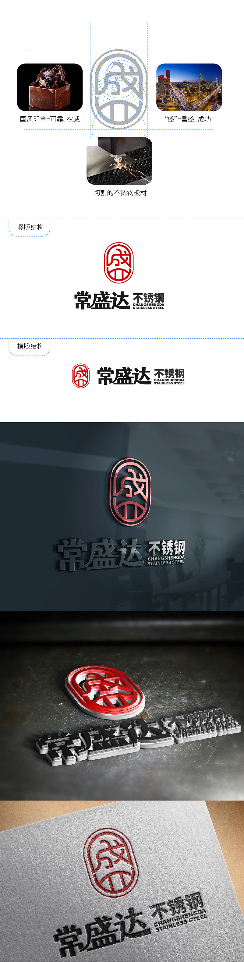 常盛达不锈钢标志设计,制造业logo,工厂商标原创设计