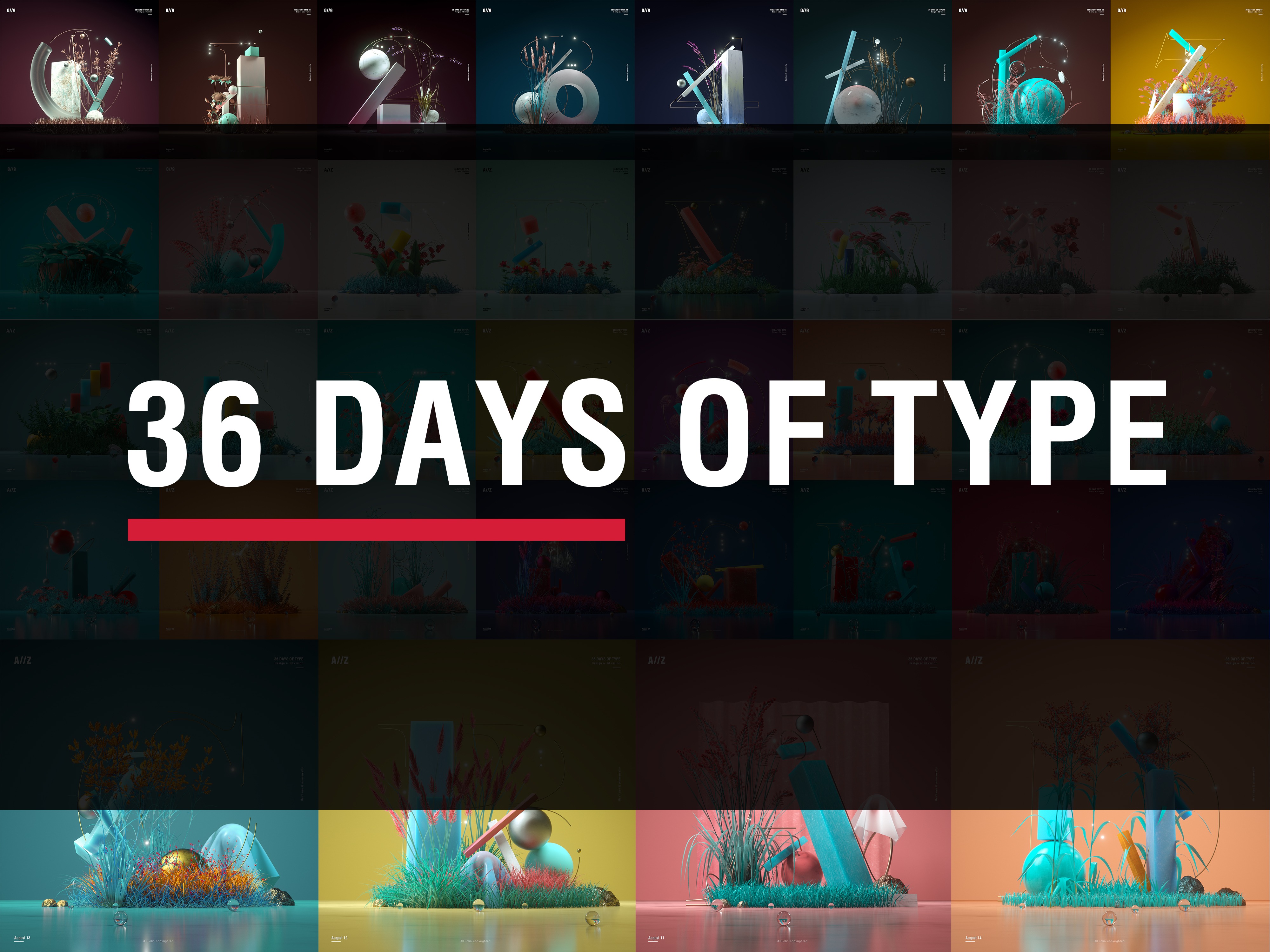 36 DAYS OF TYPE（附件包含0-9三维工程文件）