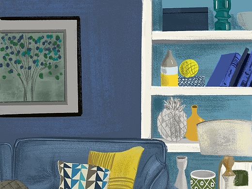 室内一角插画-创作习作54011年前小猫咪(原创)插画-创作习作34021年前